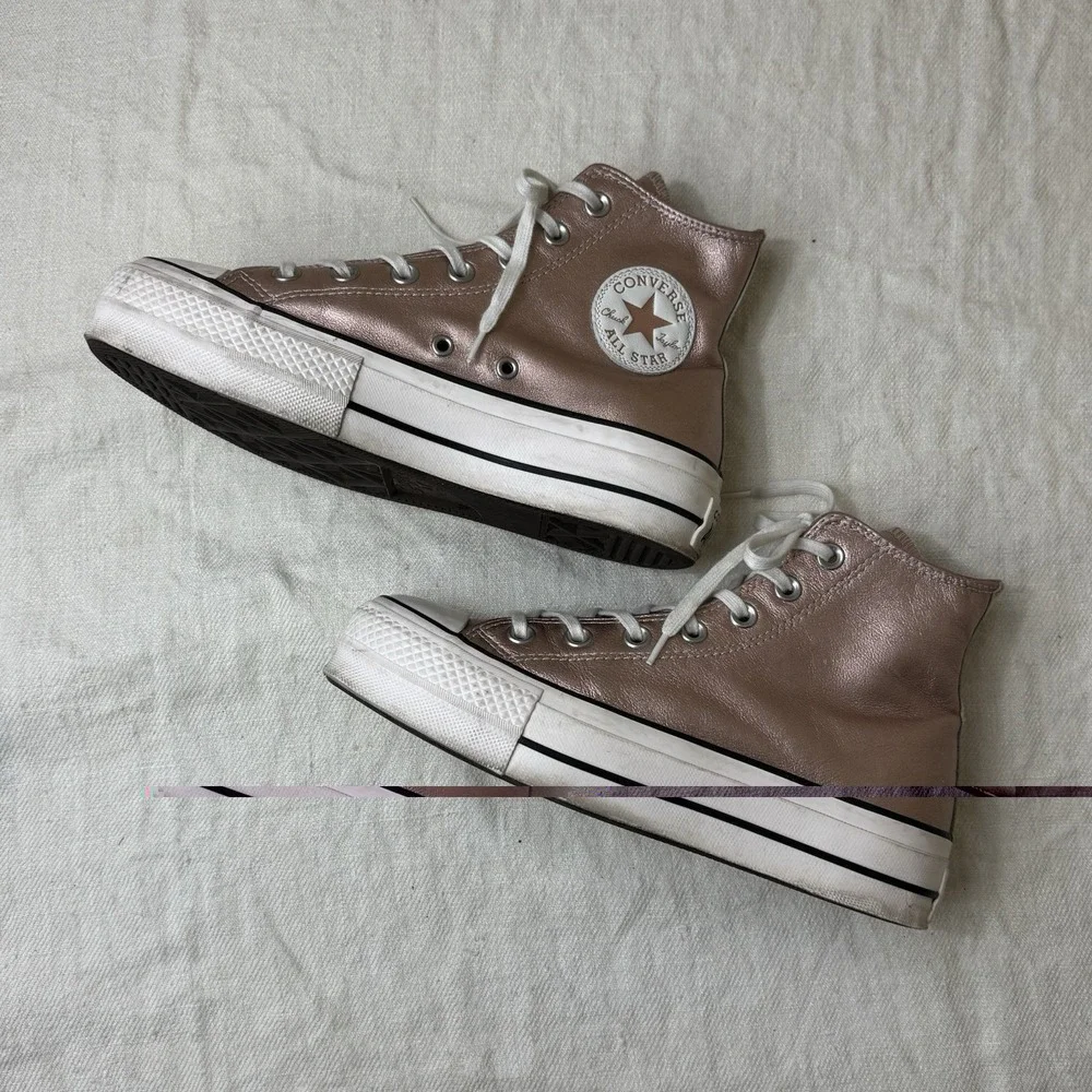 Converse Chuck Taylor High Top Sneakers Rose Metallic Womens Size 5 All Star Y2K